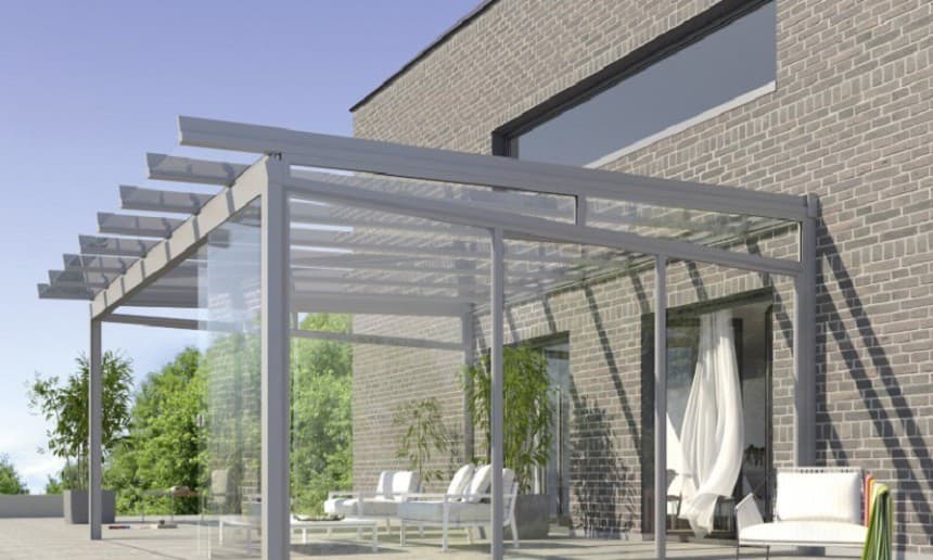 Leiner terrasoverkapping aan huis